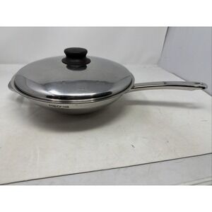 NEOVA by Vita Mix 5 Ply Stainless Steel Skillet W/ Lid 11" Made In USA 🇺🇸